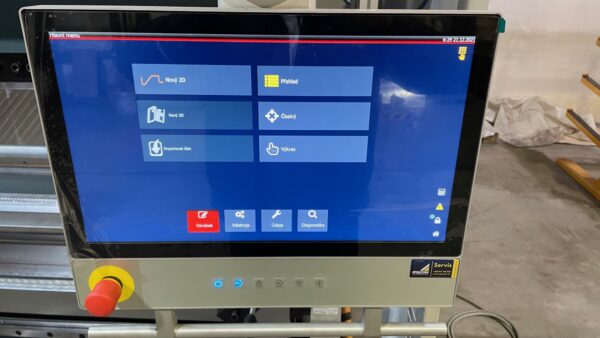 2D CNC systém SKY22 - hlavné menu